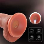 USB Manyetik Şarjlı 21,5 cm İleri Geri Hareketli Titreşimli Dildo - Marshall - Görsel 8