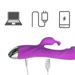 USB Şarjlı 10 Fonksiyonlu Klitoris Uyarıcılı Teknolojik Tavşan Vibratör - Görsel 11