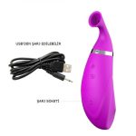 USB Şarjlı 12 Emme Fonksiyonlu Teknolojik Vibratör - Hazel - Görsel 7