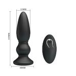 USB Şarjlı 12 Titreşim Modlu Uzaktan Kumandalı Vibratör & Boğumlu Anal Plug - Görsel 6
