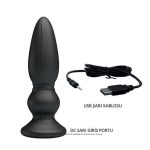 USB Şarjlı 12 Titreşim Modlu Uzaktan Kumandalı Vibratör & Boğumlu Anal Plug - Görsel 8