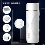 USB'den Şarjlı 3 Emme ve Güçlü 7 Titreşim Fonksiyonlu Realistik Masturbatör - Riley - Görsel 7