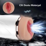 USB'den Şarjlı 3 Emme ve Güçlü 7 Titreşim Fonksiyonlu Realistik Masturbatör - Riley - Görsel 6