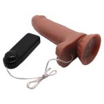 Yeni Nesil Çift Katmanlı 18,5 cm Realistik Titreşimli Dildo Penis - Görsel 7