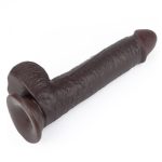 Yeni Nesil Çift Katmanlı 23 cm Realistik Zenci Dildo Penis - Görsel 8