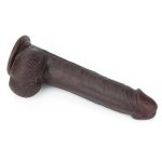 Yeni Nesil Çift Katmanlı 23 cm Realistik Zenci Dildo Penis - Görsel 6