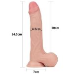 Yeni Nesil Çift Katmanlı 24,5 cm Realistik Dildo Penis - Görsel 13