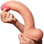 Yeni Nesil Çift Katmanlı 30,5 cm Realistik Dev Dildo Penis - Görsel 12