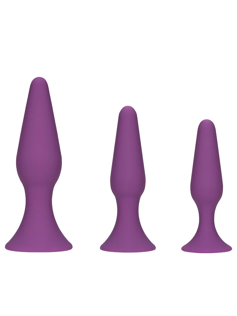 401060m-1 NOXXX Funbums 3'lü Anal Plug Seti – Mor - Görsel 1